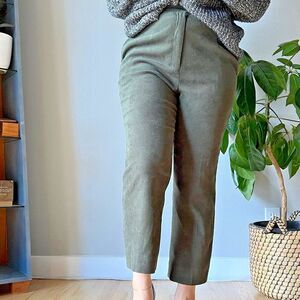 vtg 90s Smith & Hawken green‎ cropped pants straight leg trousers casual Medium